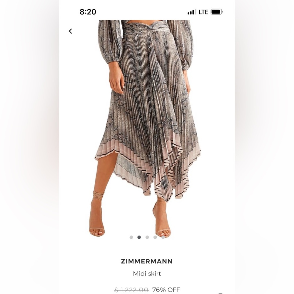 Zimmermann skirt NWOT
